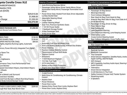 Certified 2023 Toyota Corolla Cross XLE w/ Convenience Package AWD/4WD image 2