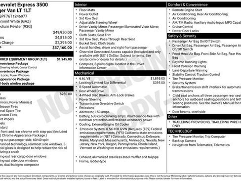 New 2026 Chevrolet Express 3500 LT w/ LT Preferred Equipment Group RWD image 5