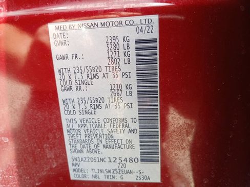 Used 2022 Nissan Murano Platinum w/ Cargo Package AWD/4WD image 38