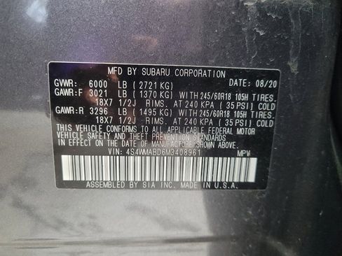 Used 2021 Subaru Ascent Premium AWD/4WD image 33