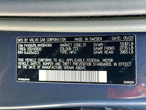 Used 2022 Volvo XC60 B6 Inscription w/ Advanced Package image 36