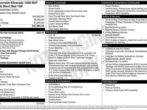 Used 2021 Chevrolet Silverado 1500 RST w/ Bed Protection Package RWD image 13