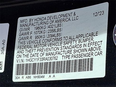 Certified 2024 Honda Accord EX image 24