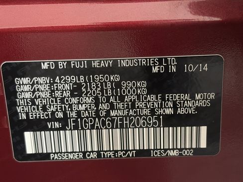 Used 2015 Subaru Impreza 2.0i Premium image 33