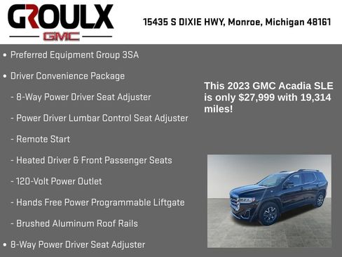 Used 2023 GMC Acadia SLE w/ Driver Convenience Package image 8