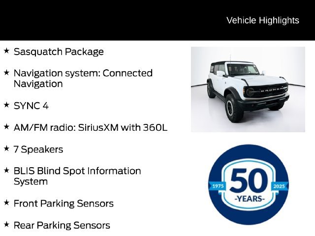 Certified 2023 Ford Bronco Outer Banks w/ Sasquatch Package AWD/4WD image 11