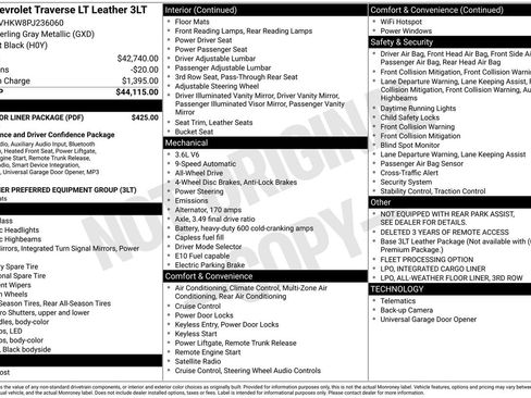 Used 2023 Chevrolet Traverse LT w/ LPO, Floor Liner Package AWD/4WD image 34