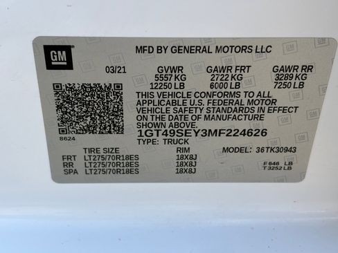 Used 2021 GMC Sierra 3500 4x4 Crew Cab w/ Convenience Package image 29