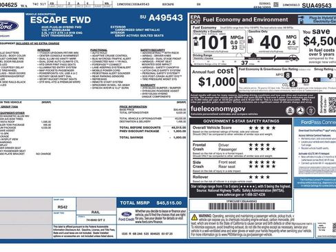 New 2025 Ford Escape SE w/ PHEV Premium Package FWD image 8
