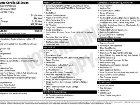 Used 2026 Toyota Corolla SE w/ SE Package FWD image 4