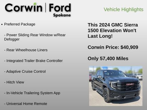 Used 2024 GMC Sierra 1500 Elevation w/ Elevation Premium Package AWD/4WD image 12