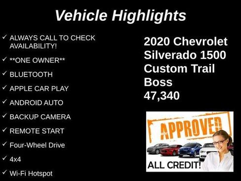 Used 2020 Chevrolet Silverado 1500 Custom Trail Boss w/ Custom Convenience Package AWD/4WD image 10