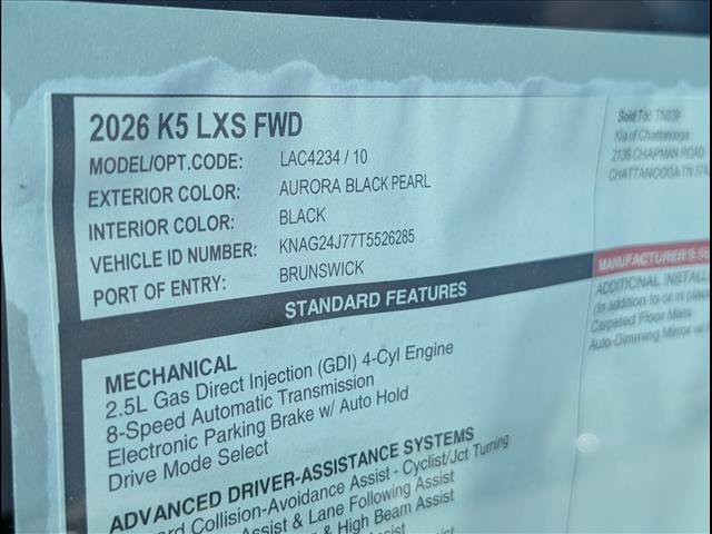 New 2026 Kia K5 LXS FWD image 14
