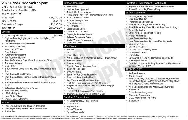 Used 2025 Honda Civic Sport image 18