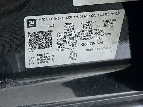 Used 2019 Chevrolet Silverado 1500 Custom w/ Custom Max Trailering Package AWD/4WD image 12