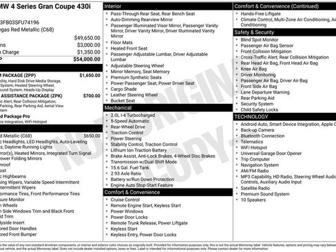 Used 2025 BMW 430i w/ Premium Package RWD image 4