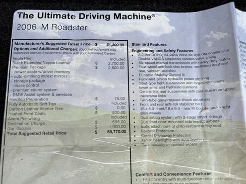 Used 2006 BMW M Roadster RWD image 51