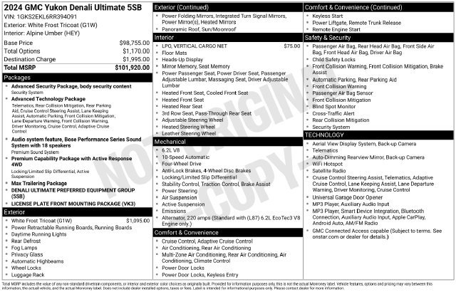 Used 2024 GMC Yukon Denali Ultimate AWD/4WD image 2
