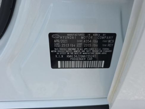 Certified 2021 Hyundai Sonata Limited FWD image 39