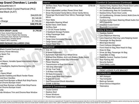 Used 2023 Jeep Grand Cherokee L Laredo w/ Luxury Tech Group I AWD/4WD image 15