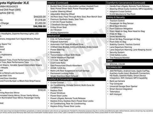 Certified 2024 Toyota Highlander XLE AWD/4WD image 30