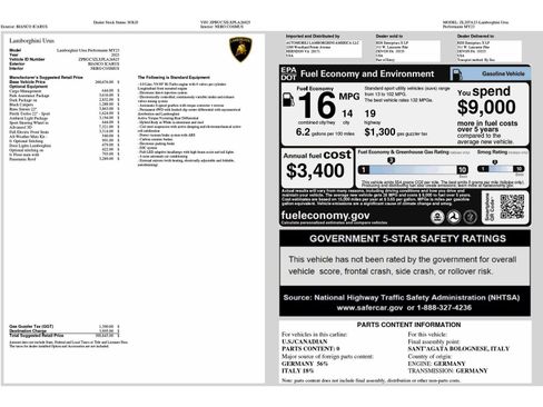Used 2023 Lamborghini Urus Performante AWD/4WD image 6