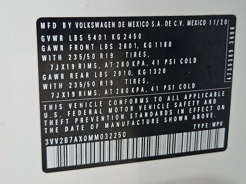 Used 2021 Volkswagen Tiguan SEL w/ 3rd Row Seat Package image 30