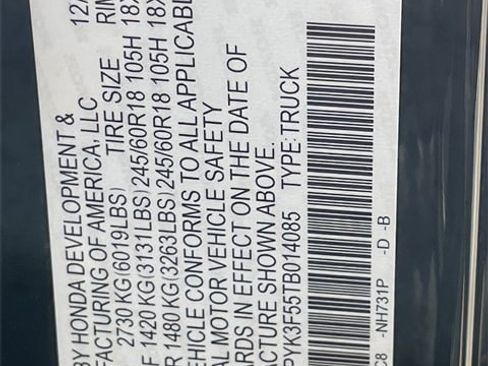 New 2026 Honda Ridgeline RTL image 26