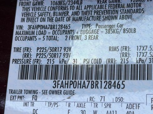 Used 2011 Ford Fusion SE w/ 201A Rapid Spec Order Code image 21