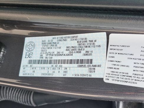 Certified 2022 Ford F150 Lariat w/ Equipment Group 502A High AWD/4WD image 34