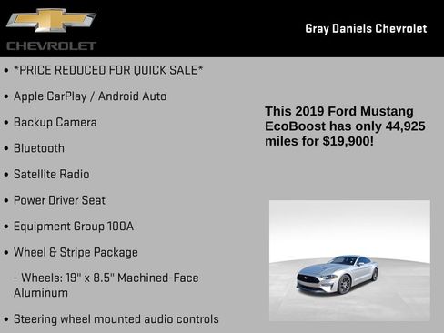 Used 2019 Ford Mustang Coupe w/ Wheel & Stripe Package image 6