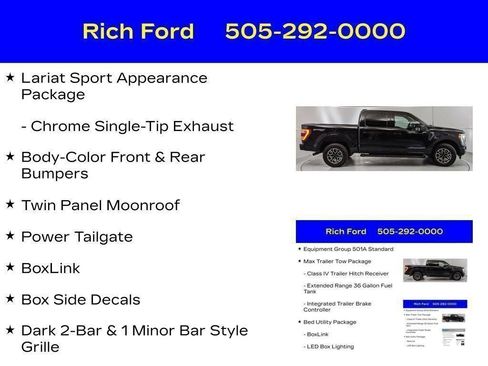 Certified 2023 Ford F150 Lariat w/ Max Trailer Tow Package AWD/4WD image 66