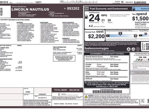 Used 2025 Lincoln Nautilus Reserve w/ Jet Appearance Package AWD/4WD image 37