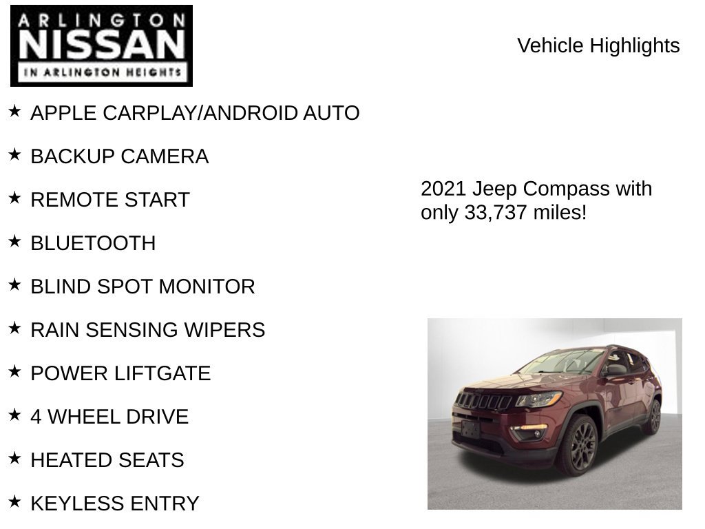 Used 2021 Jeep Compass Latitude w/ Sun and Sound Group AWD/4WD image 8