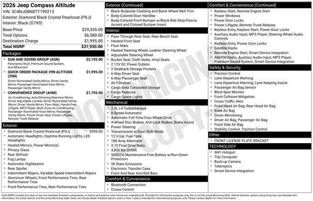 New 2026 Jeep Compass Latitude w/ Sun and Sound Group AWD/4WD image 9
