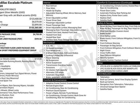 Certified 2026 Cadillac Escalade Platinum Sport w/ LPO, ONYX Package image 38