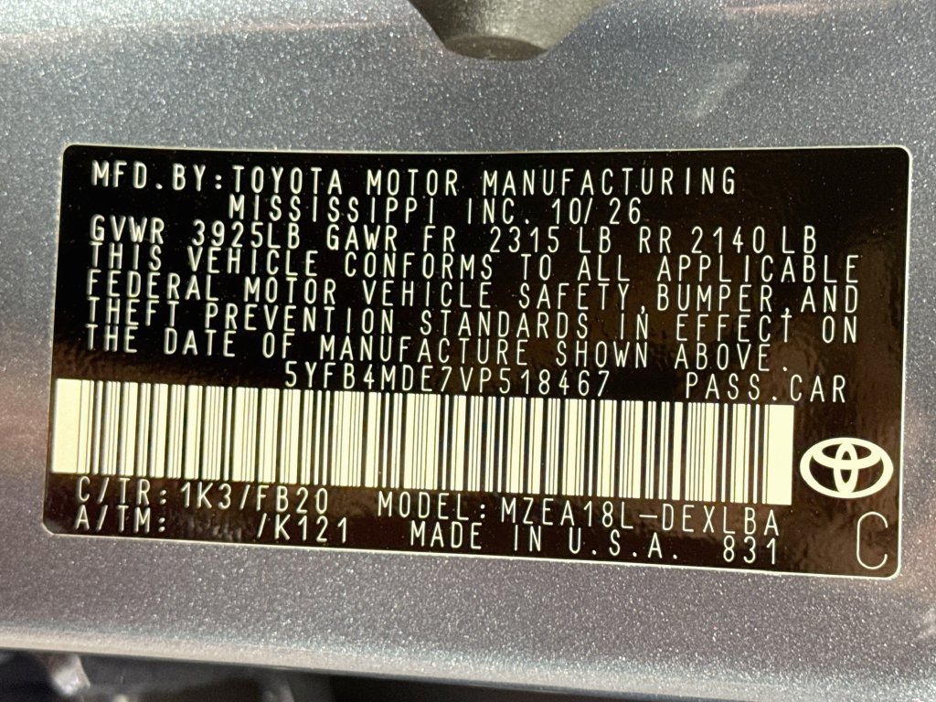 New 2027 Toyota Corolla LE FWD image 16