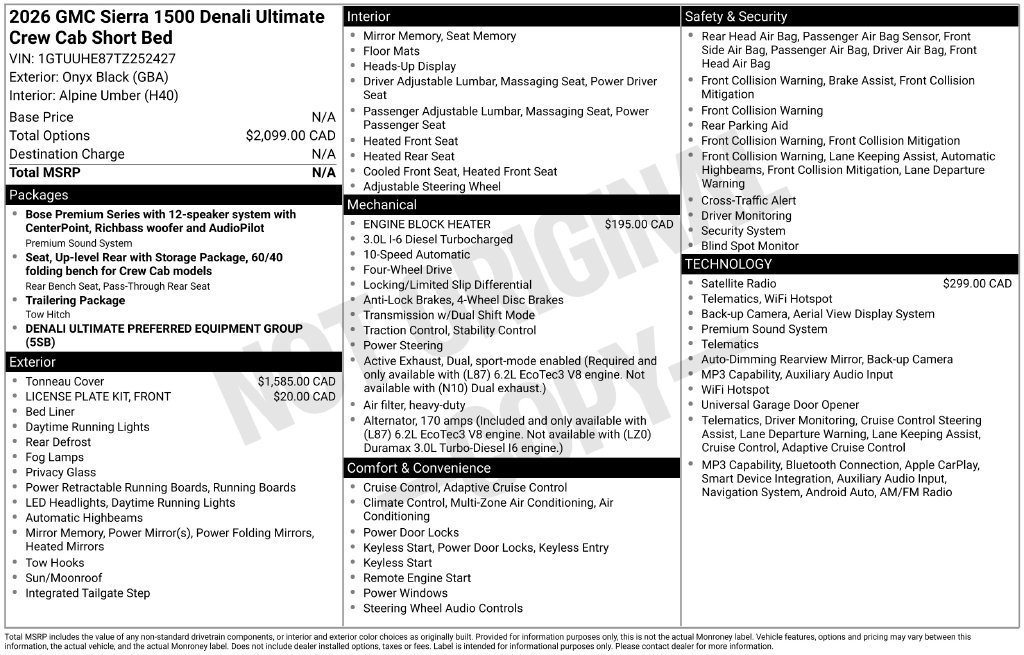 Used 2026 GMC Sierra 1500 Denali Ultimate AWD/4WD image 41