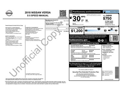 Used 2018 Nissan Versa S