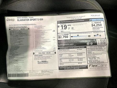 New 2025 Jeep Gladiator Sport image 42