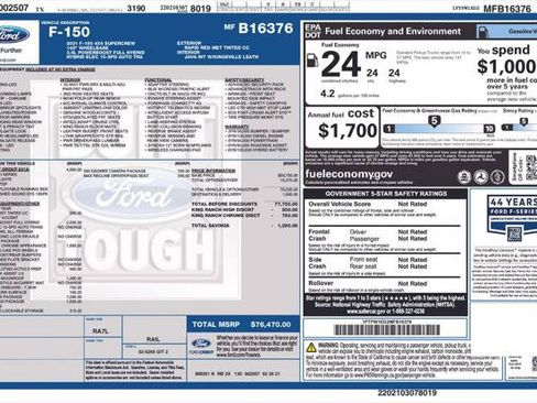 Used 2021 Ford F150 King Ranch w/ Equipment Group 601A High AWD/4WD image 2