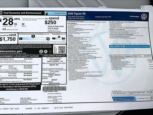 New 2026 Volkswagen Tiguan SE image 19