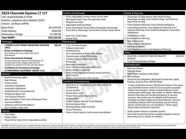 Used 2024 Chevrolet Equinox LT AWD/4WD image 32