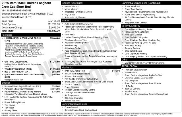 Used 2025 RAM 1500 Limited AWD/4WD image 2