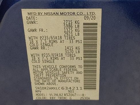 Used 2020 Nissan Pathfinder S image 33