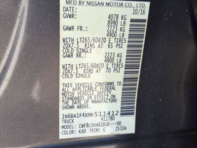 Used 2017 Nissan Titan SV AWD/4WD image 20