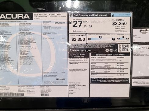 Certified 2025 Acura ADX A-Spec AWD/4WD image 35