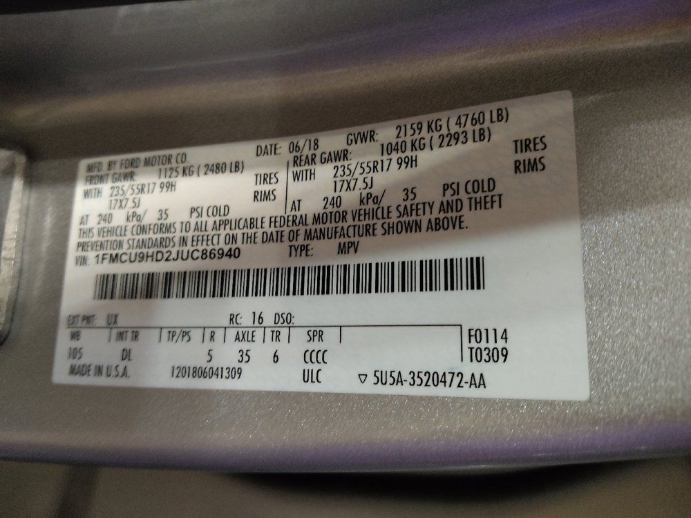 Used 2018 Ford Escape SEL AWD/4WD image 33