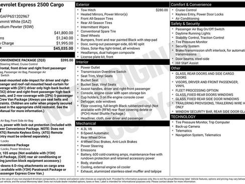 New 2025 Chevrolet Express 2500 w/ Driver Convenience Package RWD image 3