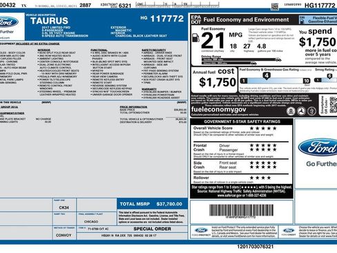 Used 2017 Ford Taurus Limited image 6